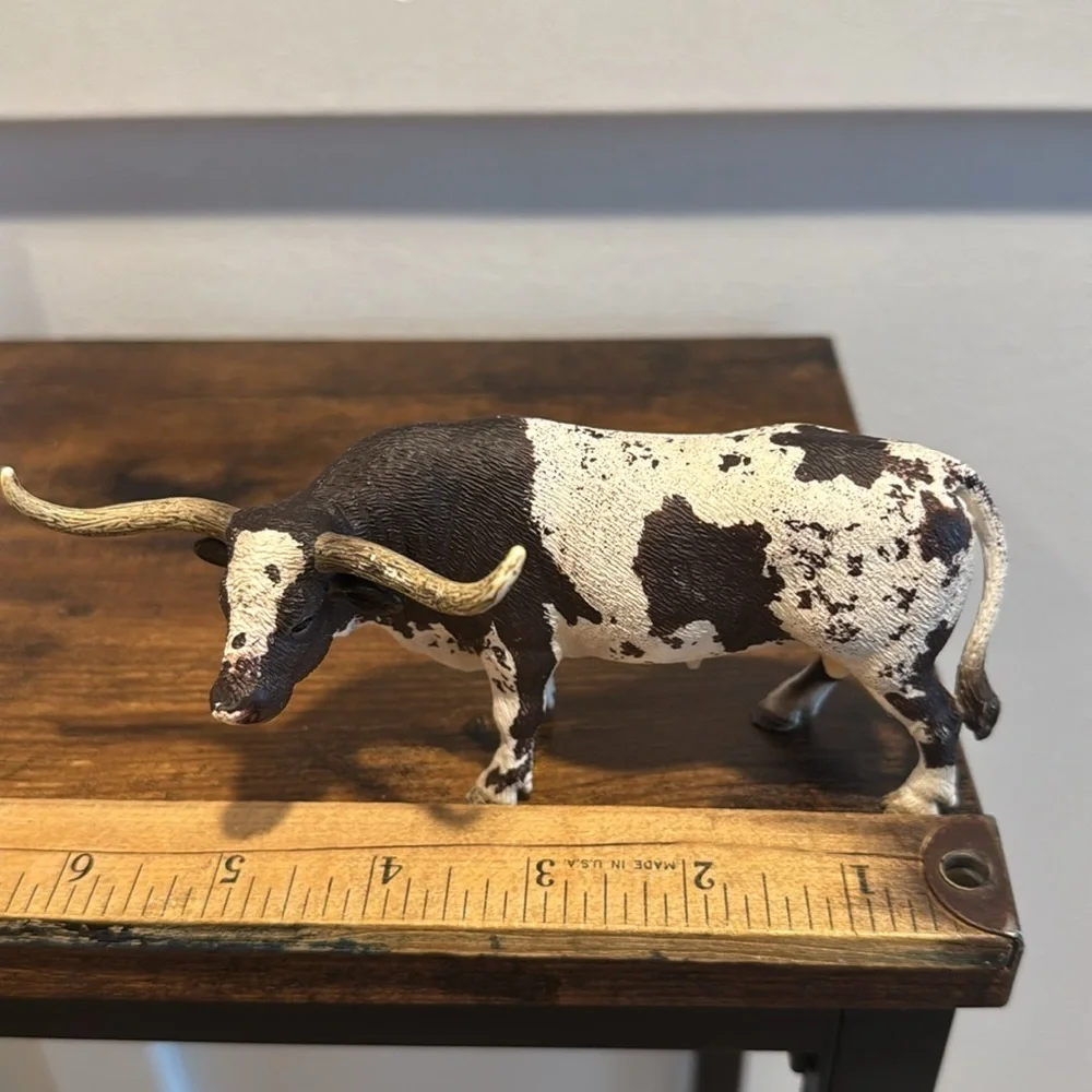 Schleich One Texas Longhorn Bull Steer #D73527 Retired Ranch Animal 2012.